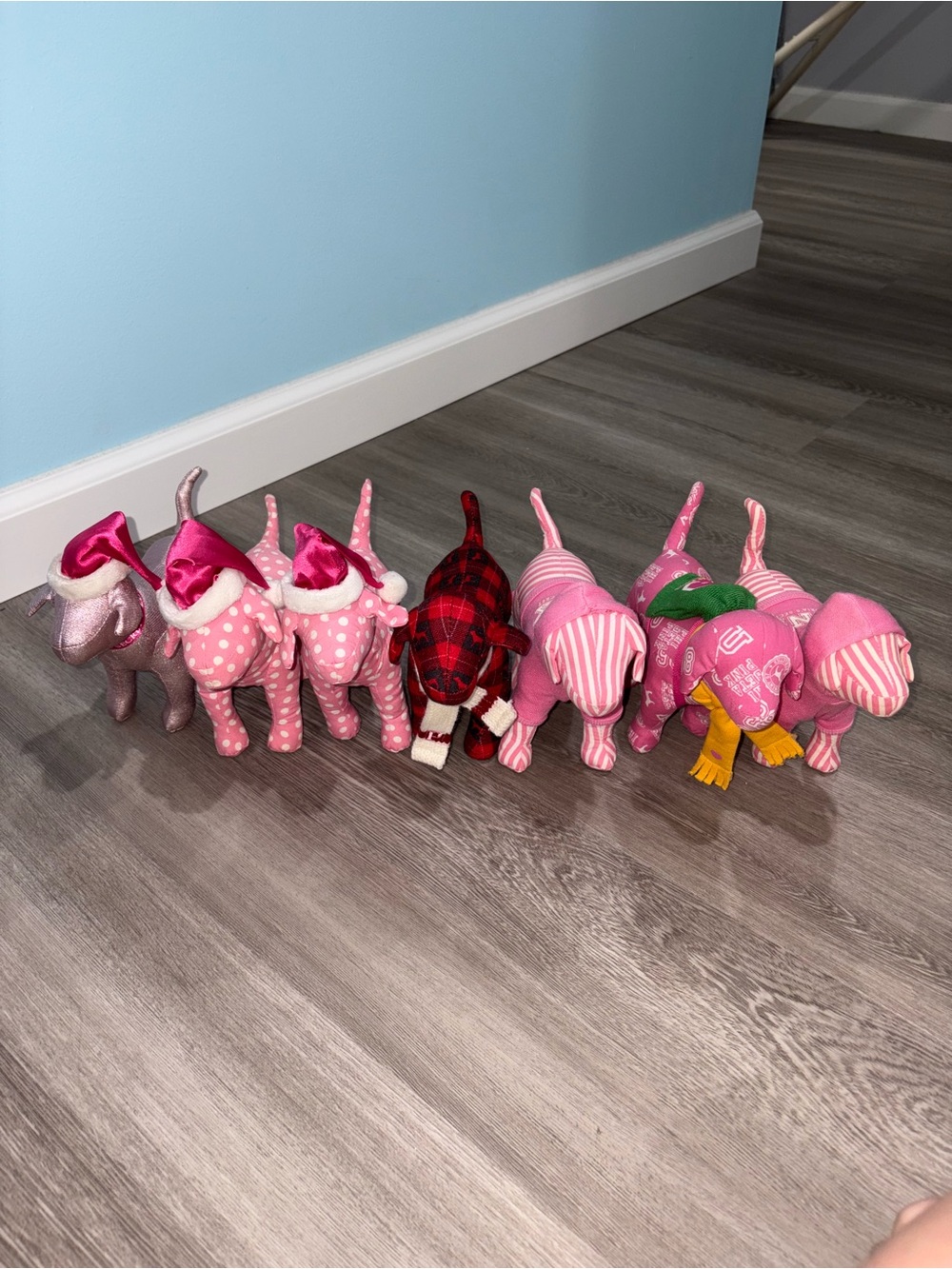 PINK Victoria's Secret Assorted Pink Elephant Plush Set